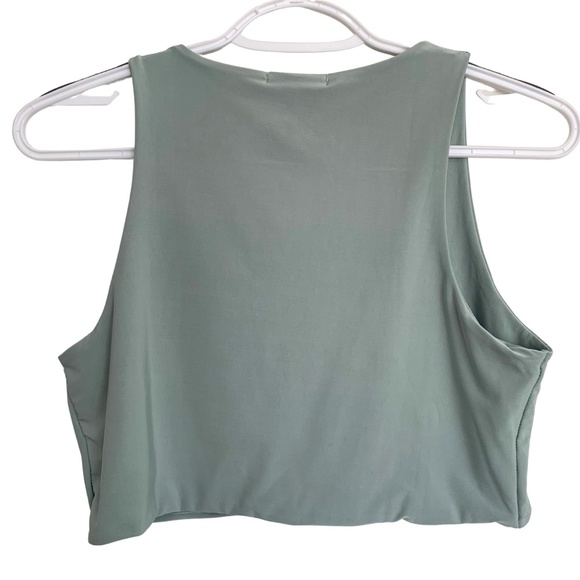 Nasty Gal | Sage Sleeveless Keyhole Cut Out Cropped Top - Picture 2 of 5